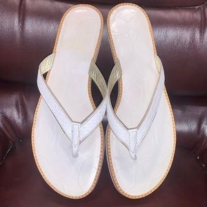 Coach “Debbie” Signature Leather Sandals